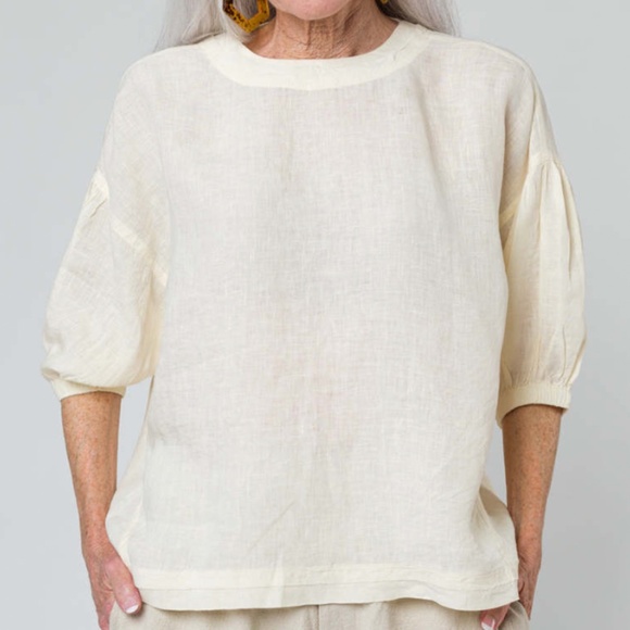 Apiece Apart Delle Top Size S in Cream - Picture 2 of 8